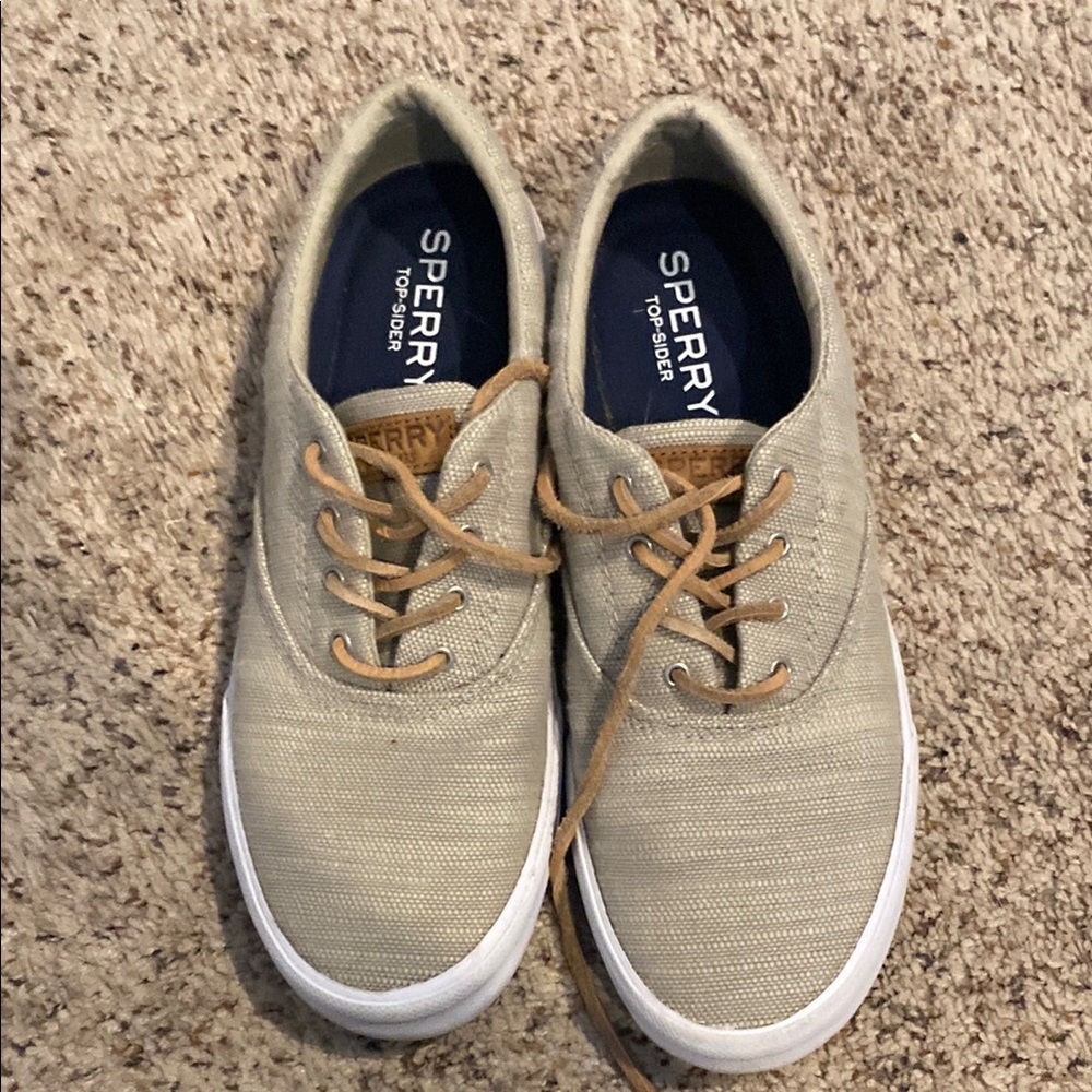 Sperry Cream Canvas Sneakers